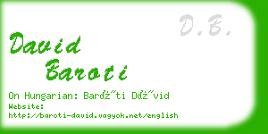 david baroti business card